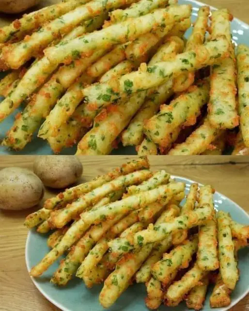 crispy cheese potato sticks: