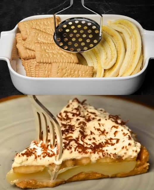 No-Bake Banana Cookie Cream Pie