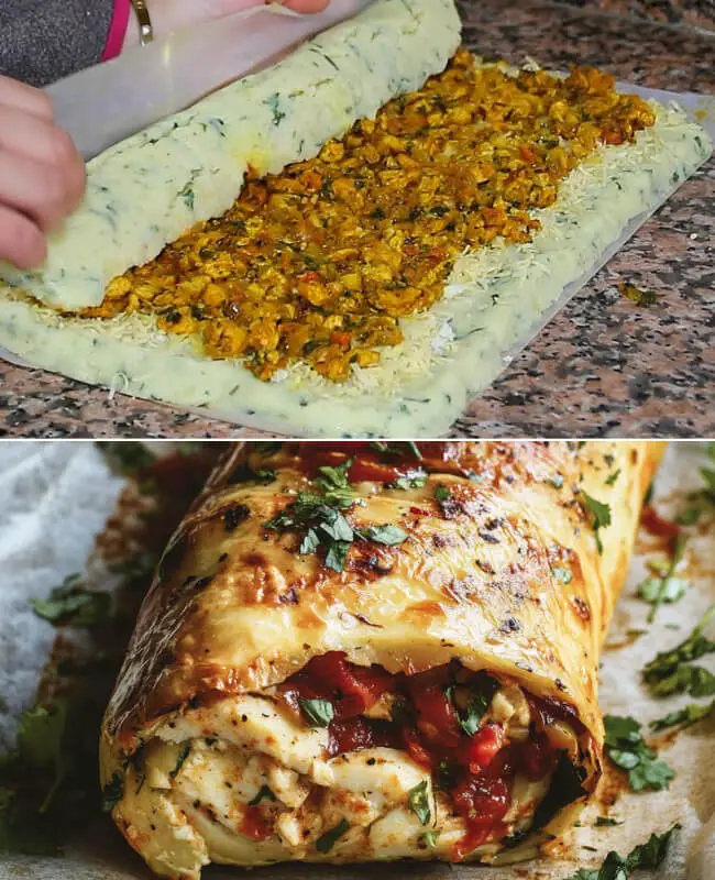 Potato Roll with Chicken Filling