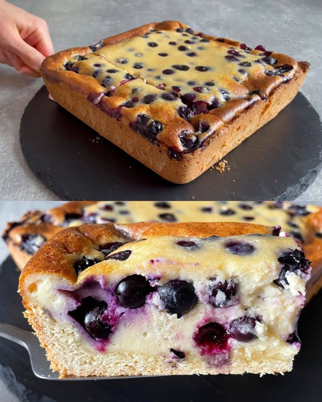 Blueberry Sour Cream Cake RecipeBlueberry Sour Cream Cake Recipe