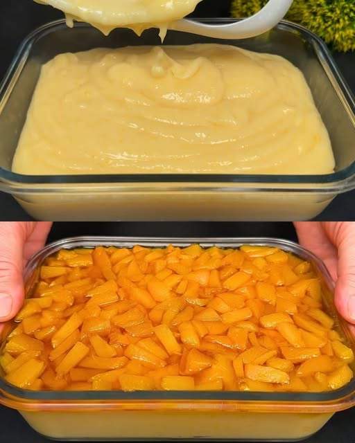 Creamy Peach and Caramel Dessert