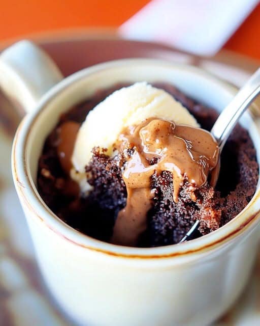 Peanut Butter Chocolate Lava Mug Cake