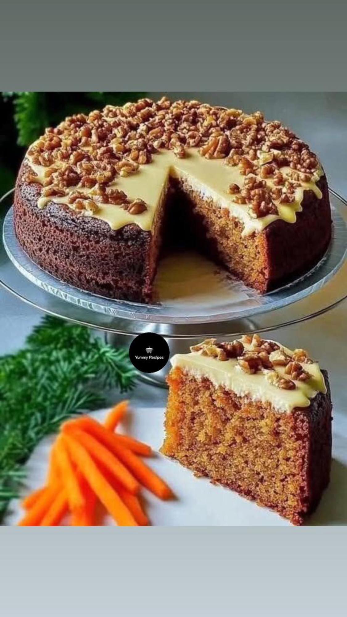 Carrot Walnut Cake – Moist & Delicious