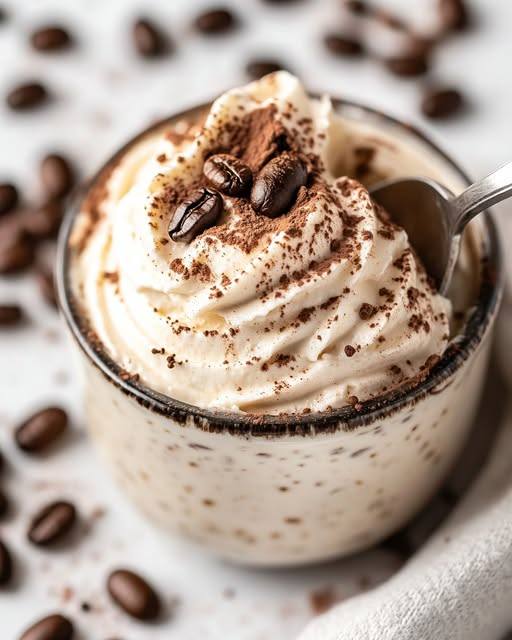 Coffee Infused Cottage Cheese Mousse