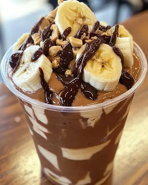 Chocolate Peanut Butter Banana Smoothie