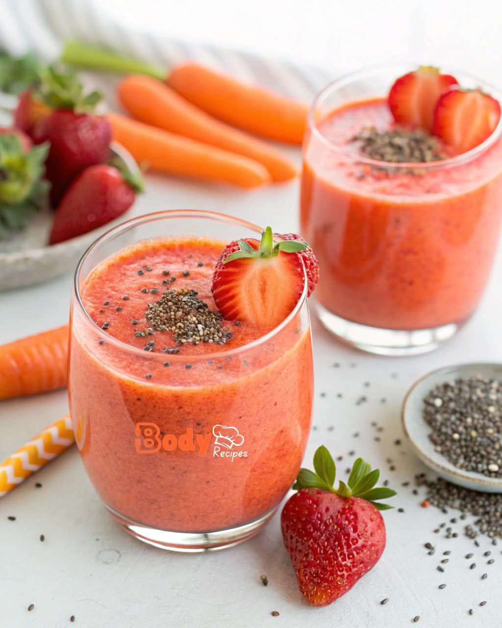 Strawberry Carrot Energizer Smoothie