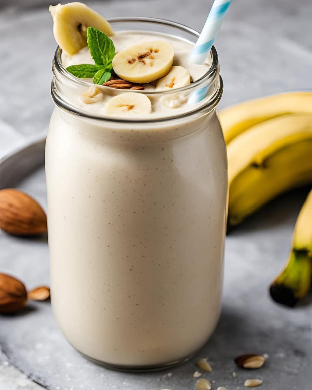 Oat and Banana Smoothie  Almond Milk