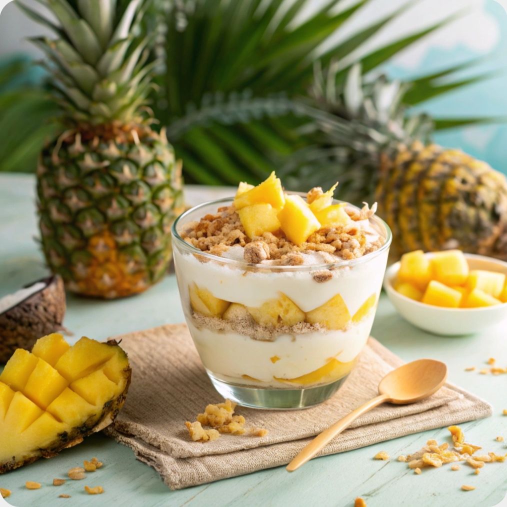 Tropical Pineapple Coconut Parfait