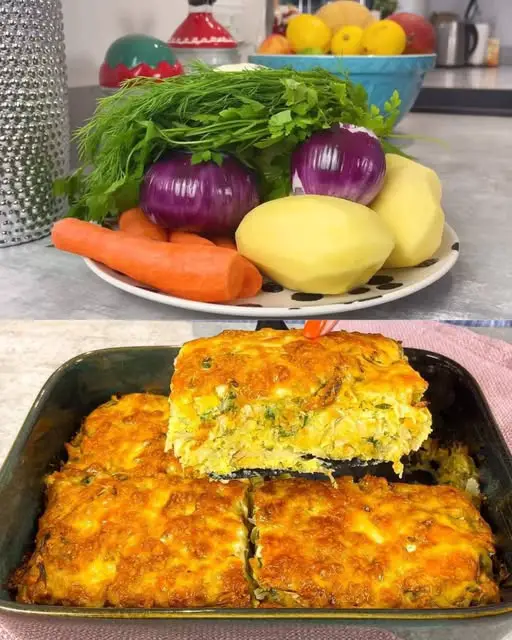 Baked Cabbage and Potato Casserole with Cheese