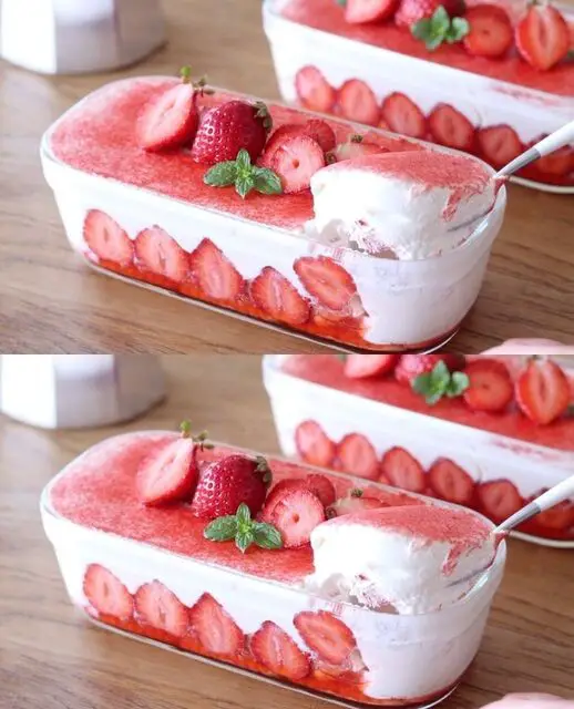 Strawberry tiramisu ready in 10 minutes