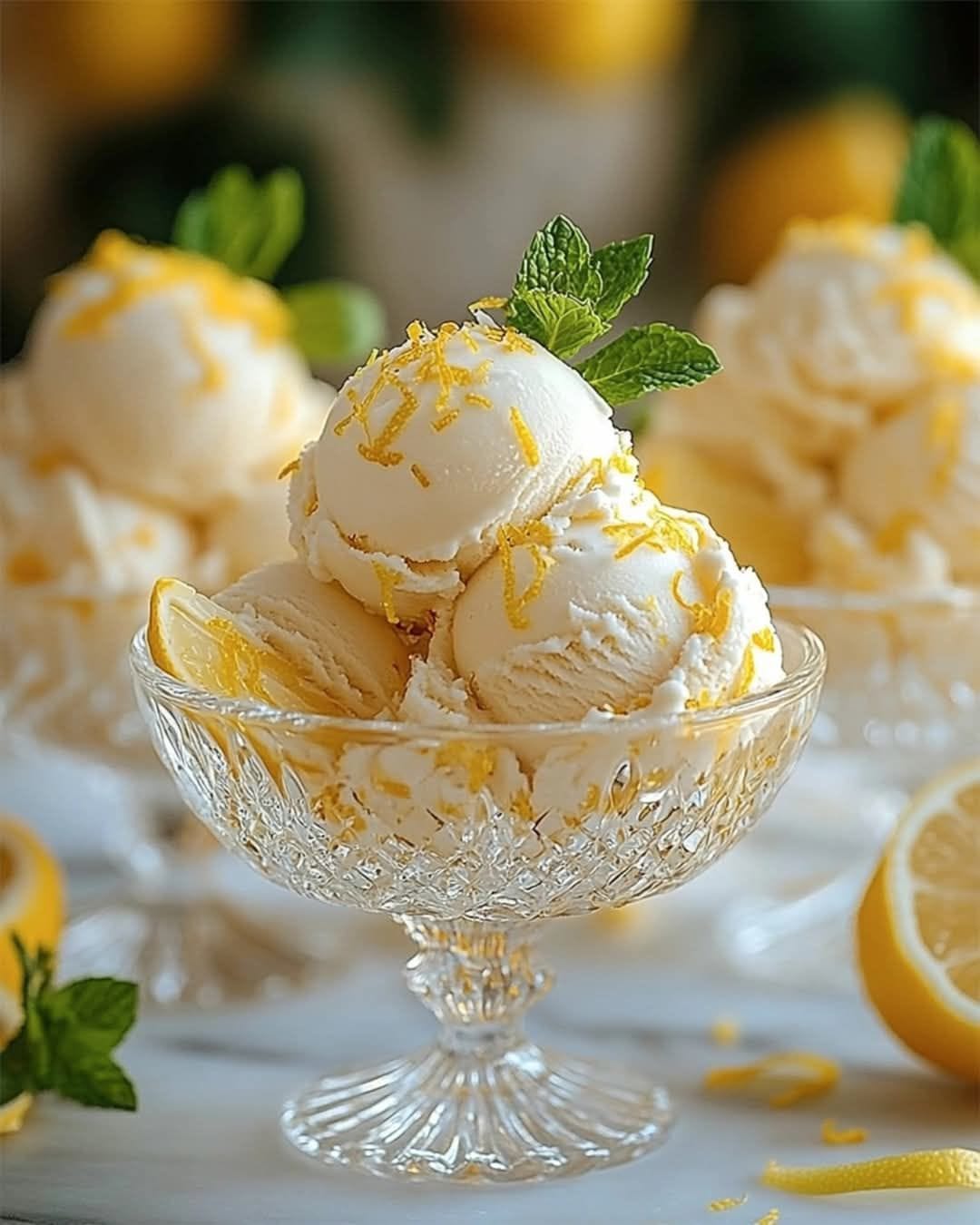 Homemade Lemon Cheesecake Ice Cream