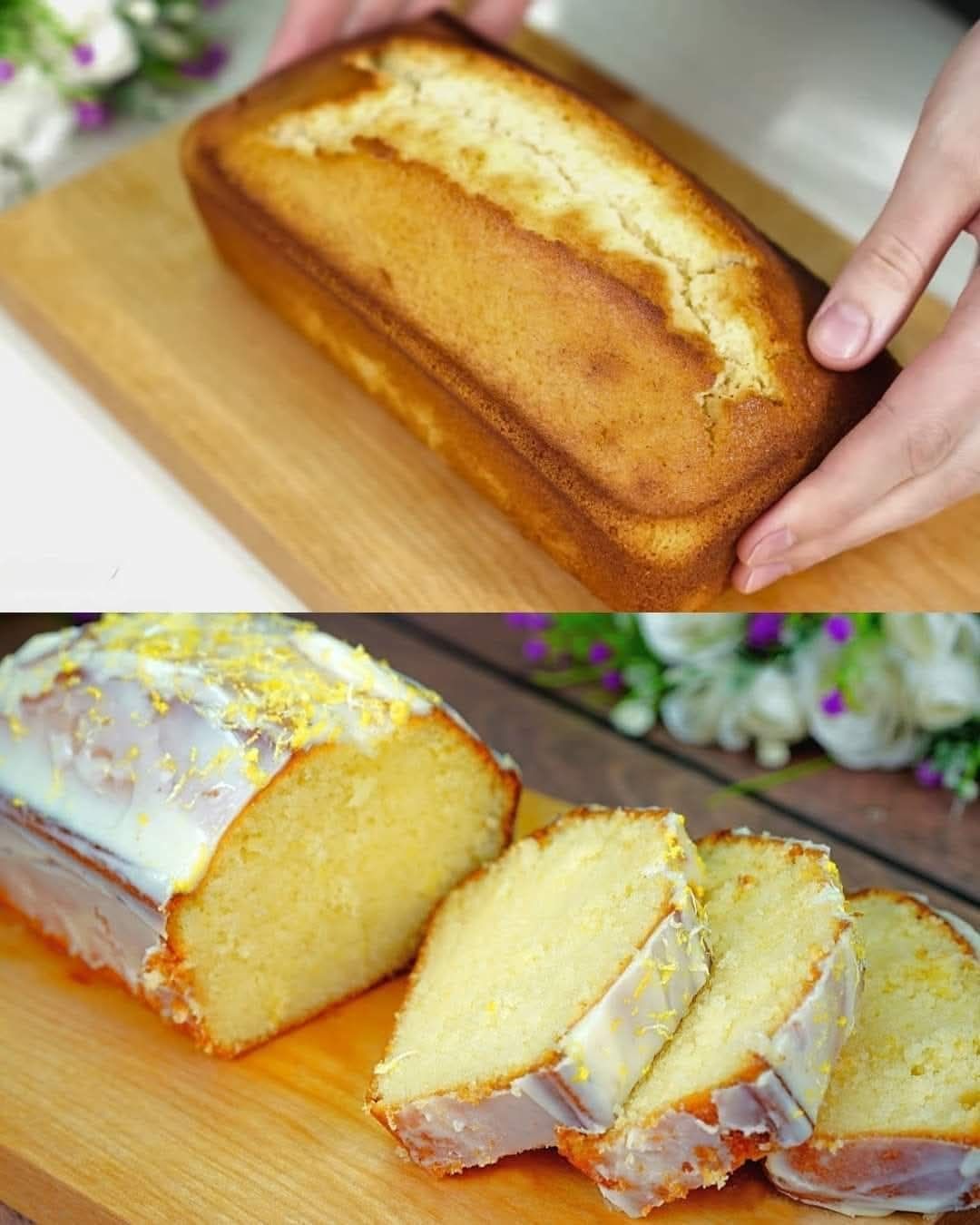 Lemon Pound Cake with Condensed Milk Glaze Recipe