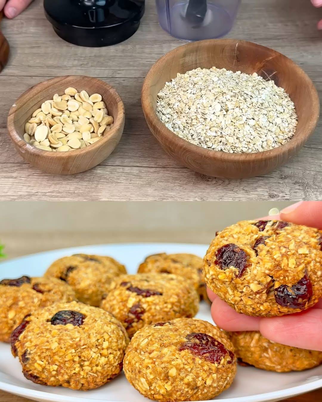 Baked Oatmeal with Banana, Nuts, and Cranberrie