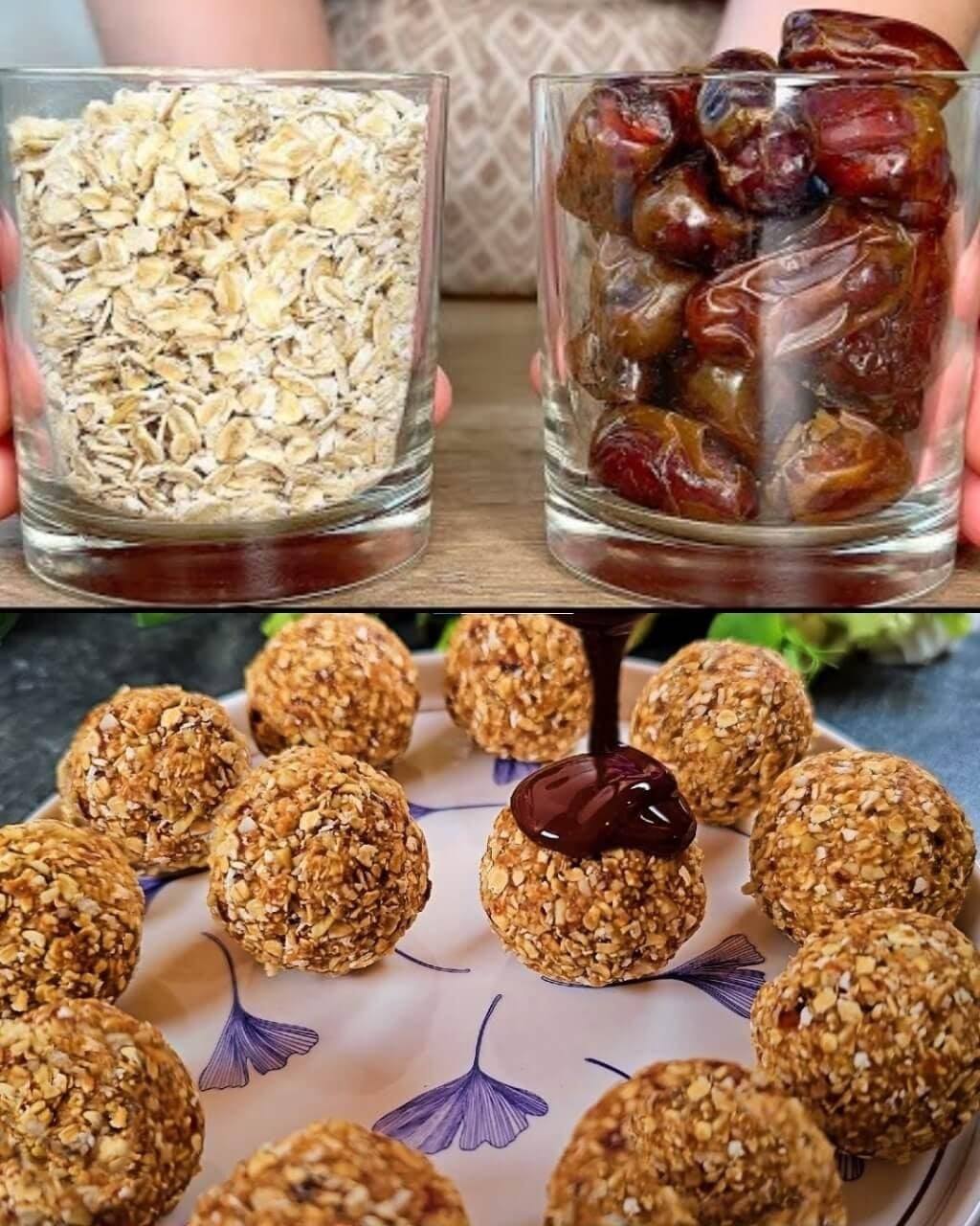 Chocolate Covered Date and Oat Energy Balls