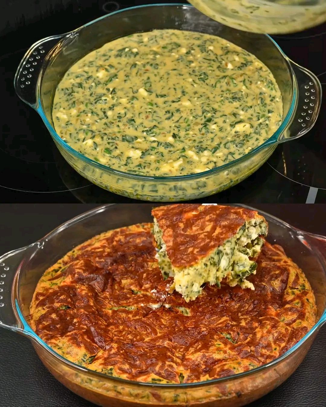 Spinach and Cheese Savory Bake