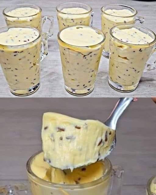 Simple creamy dessert: just blend it