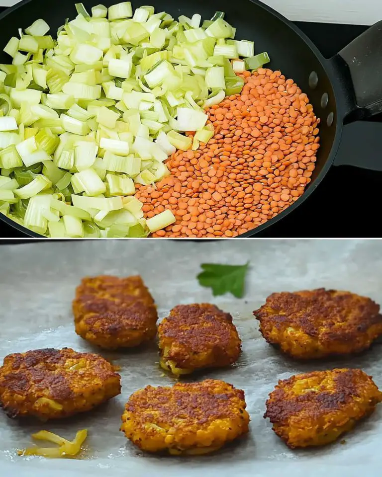 Crispy Red Lentil and Leek Patties