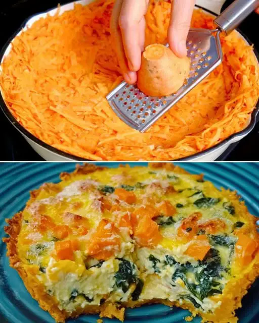 Sweet Potato Crust Quiche with Swiss Chard and Cashew Cream