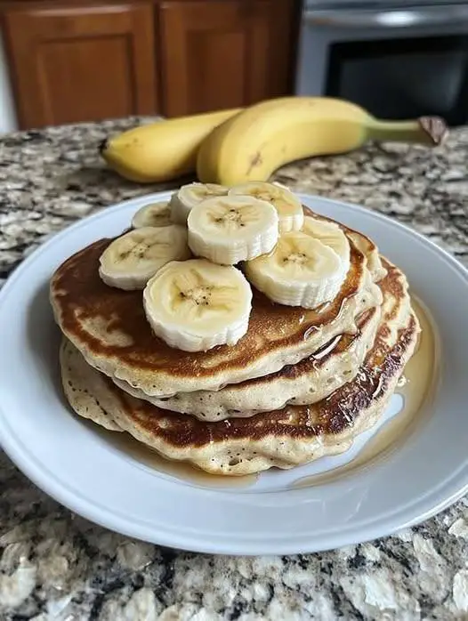 Fluffy Banana Cottage Cheese Pancakes