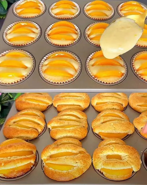 Delicious Peach Muffins with a Lemon Twist