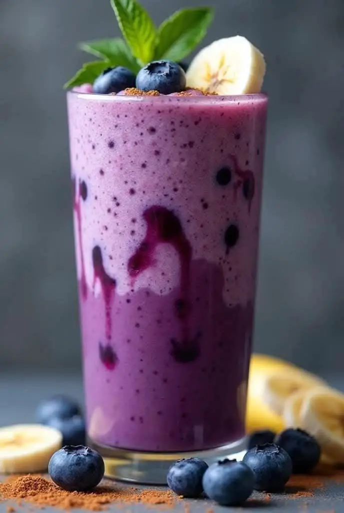 BLUEBERRY SHAKE WITH BANANA BAT CON