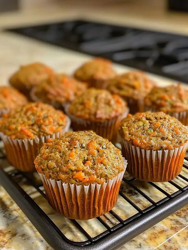 Moist Carrot Zucchini Muffins