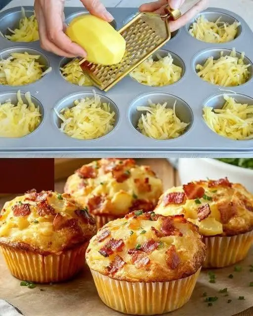 Cheesy Bacon Potato Muffins: A Savory, Cheesy, and Crispy Delight!