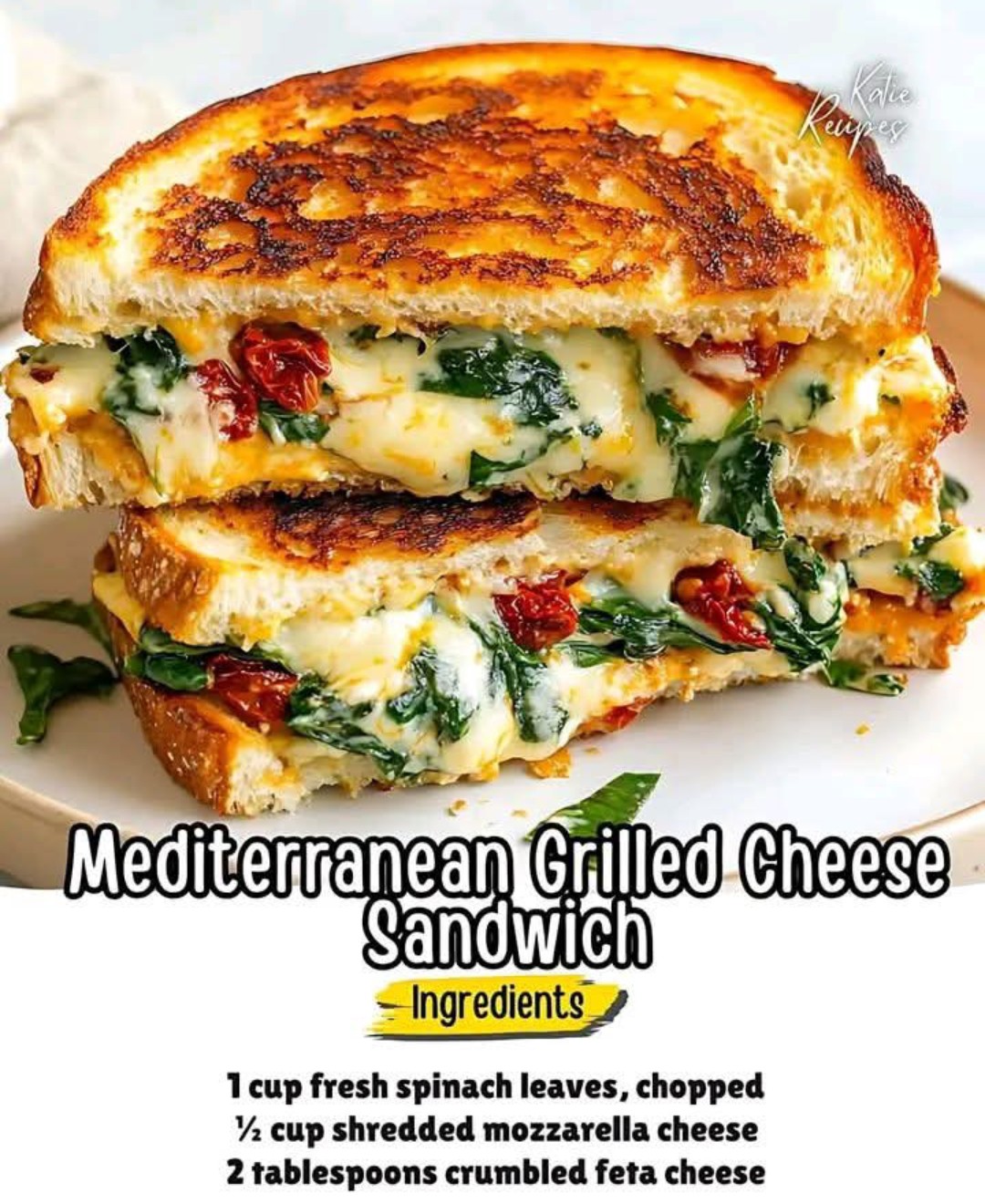 Mediterranean Grilled Cheese Sandwich