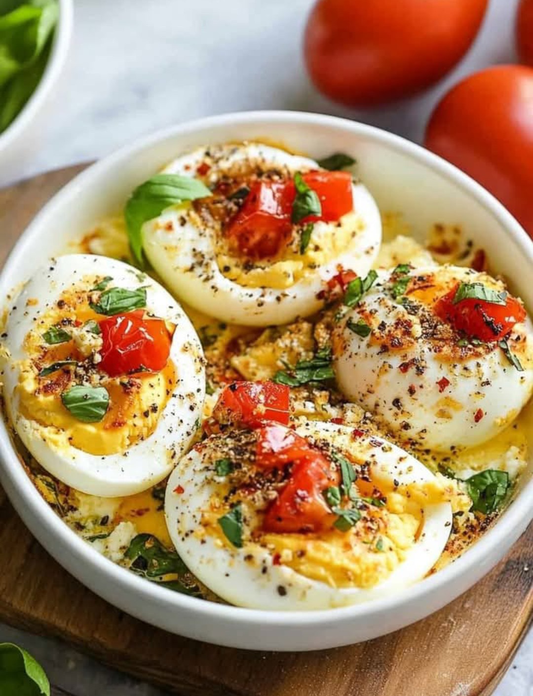 Mediterranean Baked Feta Eggs ✨