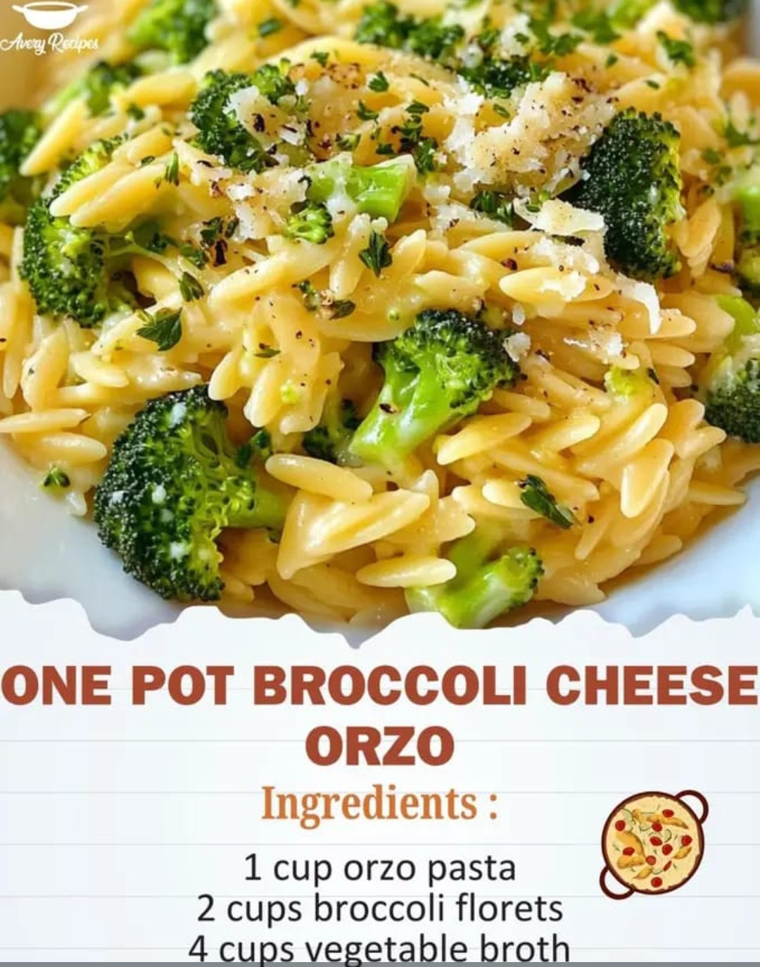 One-Pot Broccoli Cheese Orzo