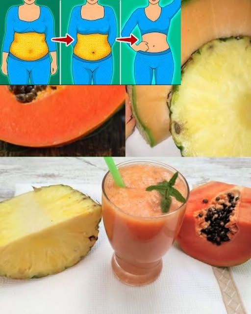 Pineapple & Papaya Juice for a Flat Stomach – Natural & Healthy Weight Loss Drink!