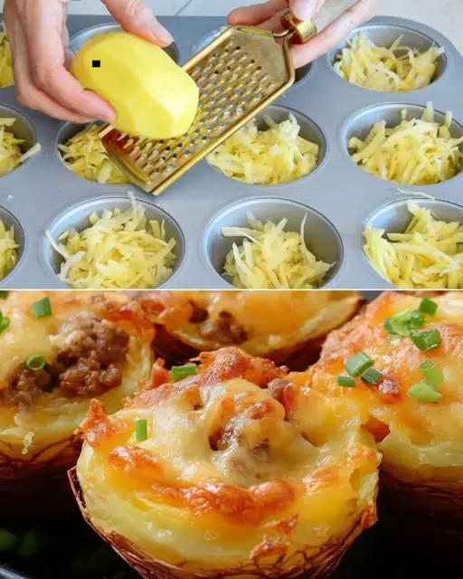 Cheesy Ground Beef Potato Nest Cups – A 10-Minute Prep Dinner Sensation