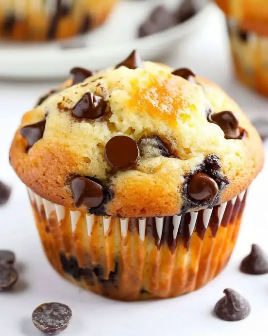 Yogurt chocolate chip muffins