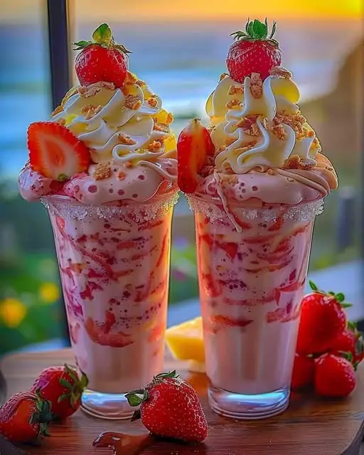 Strawberry Piña Colada with Malibu Frosting