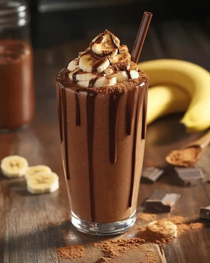 Chocolate Peanut Butter Banana Smoothie