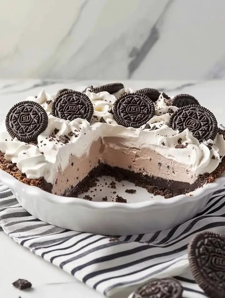 This Oreo Pudding Pie is the ultimate no-bake treat for chocolate lovers.