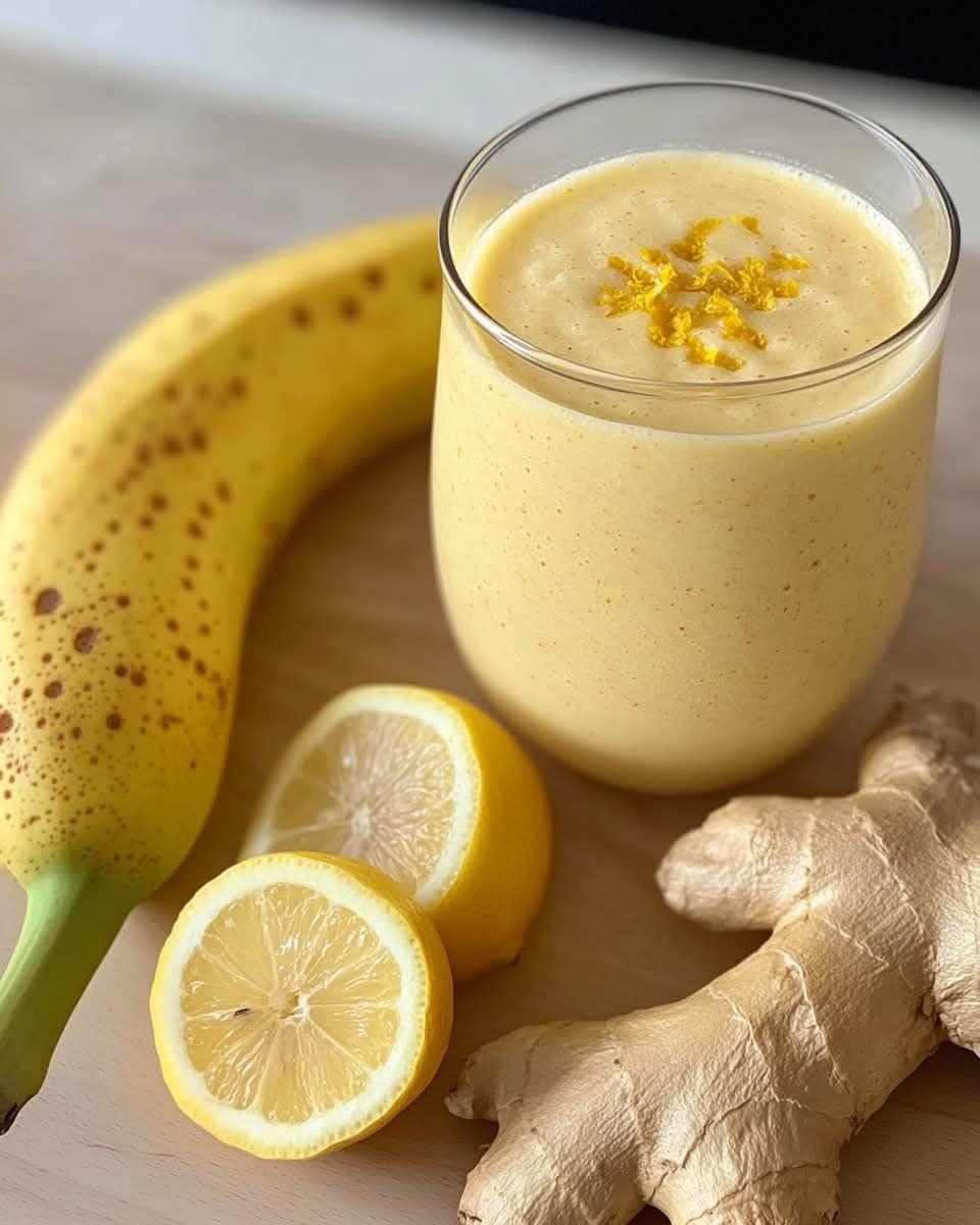 Banana Lemon Ginger Smoothie | Refreshing and Energizing Drink