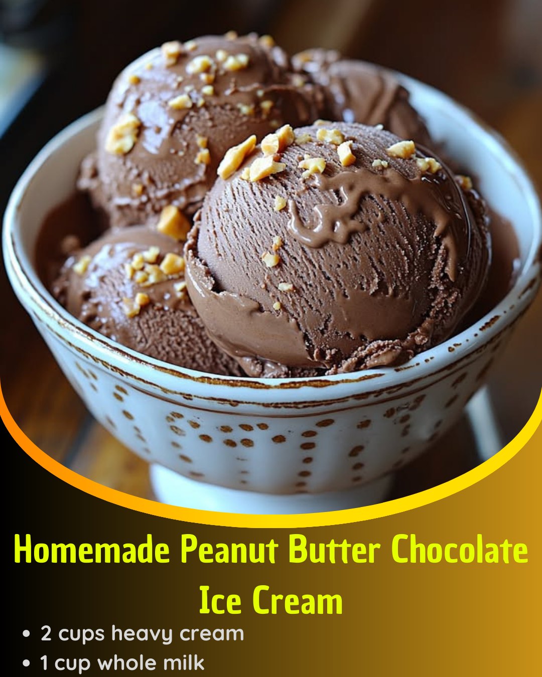 Homemade Peanut Butter Chocolate Ice Cream