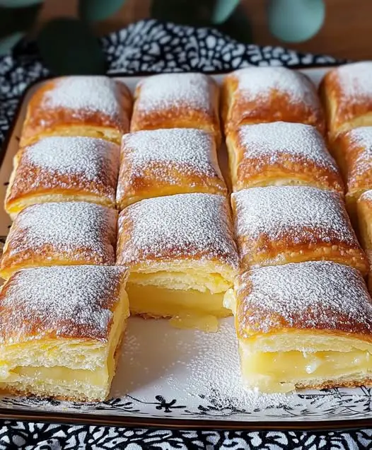 Heavenly Cream-Filled Pastry Squares: A Delectable Dessert Delight