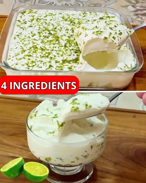 Lime Mousse with 4 Ingredients: Simple Dessert Without Sugar and with a Creamy Texture