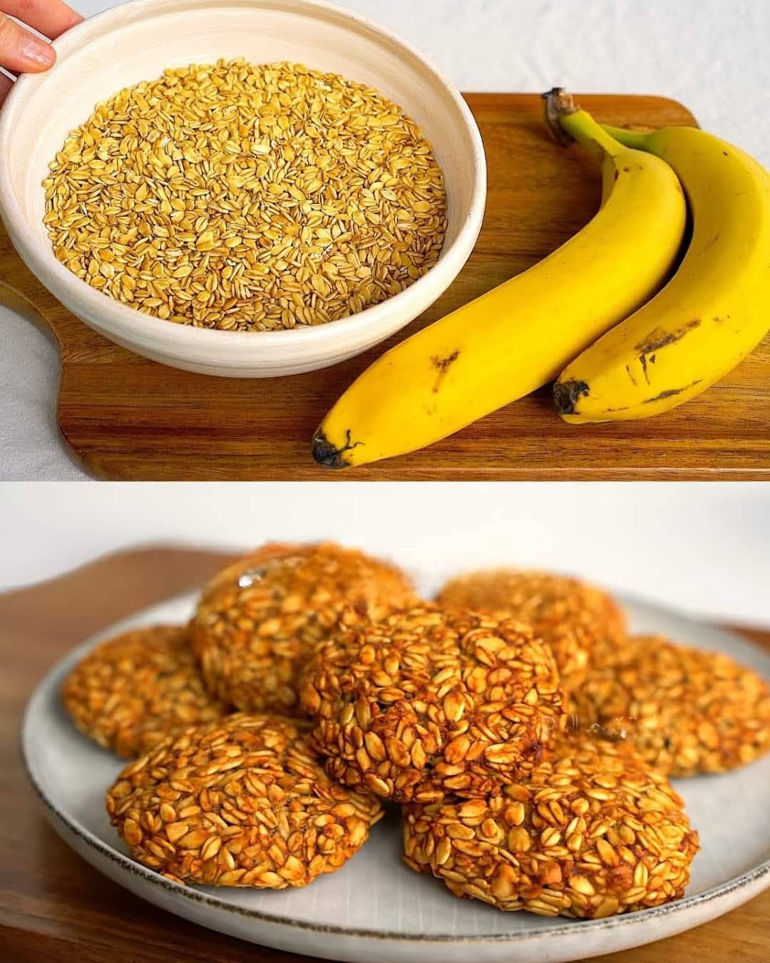 Healthy Banana Oat Cookies