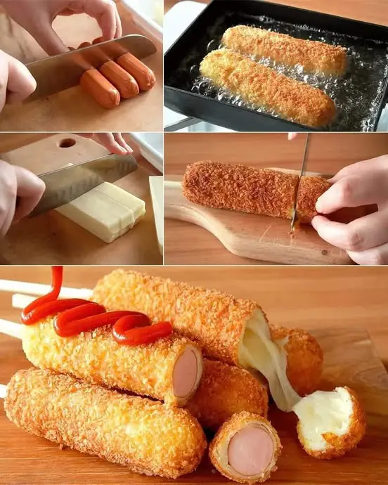 Crispy Cheese & Hot Dog Corn Dogs