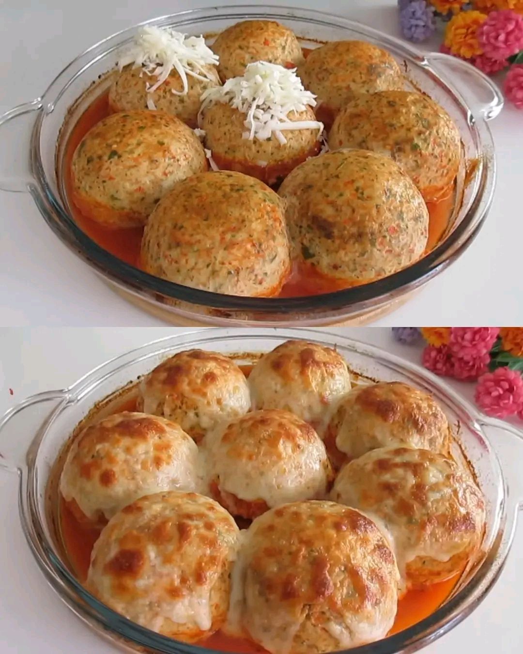 Chicken and Potato Balls with Cheddar Cheese