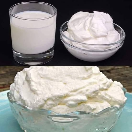 Fluffy Whipped Cream from Milk