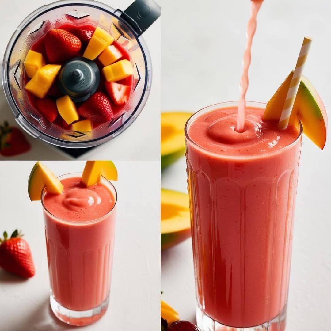 Tropical Strawberry Mango Smoothie Recipe