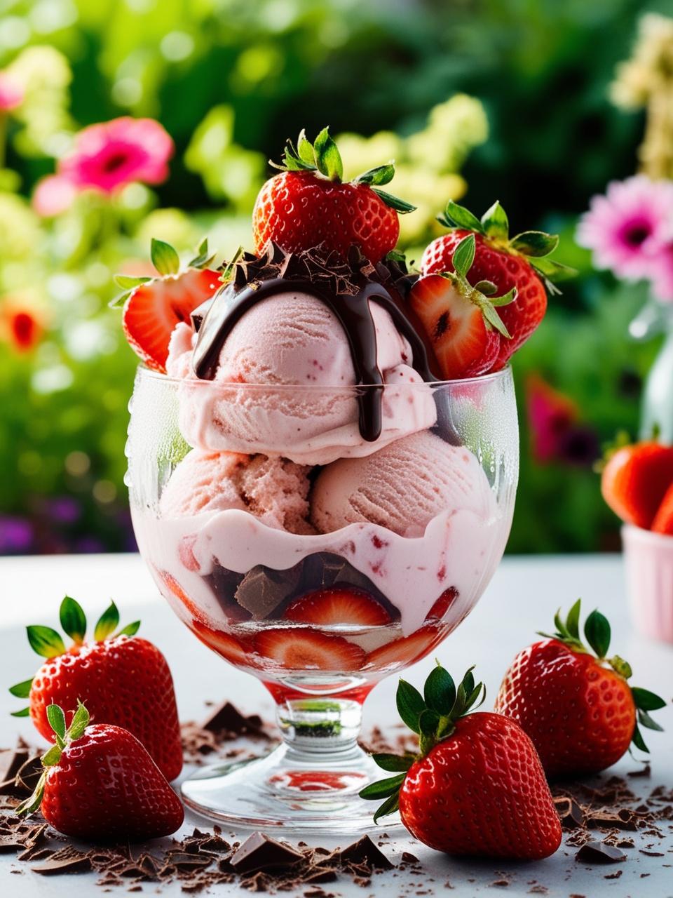 Strawberry Chocolate Fantasy Ice Cream Cake