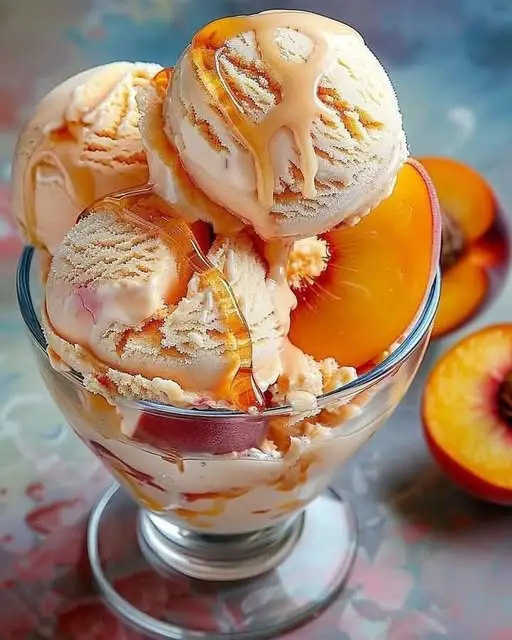 Gourmet Peach Ice Cream