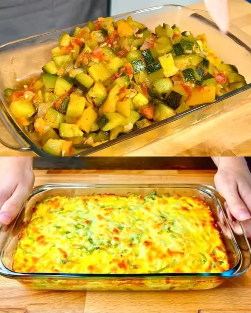 Chicken and Vegetable Casserole with Cheese