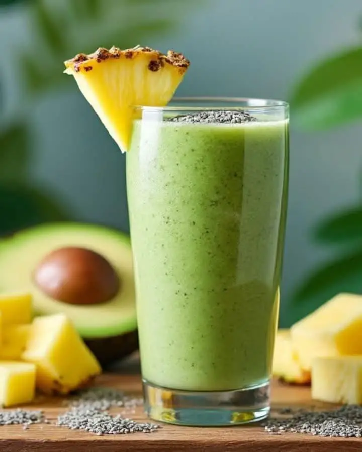 Avocado Pineapple Slim Smoothie for loss weight