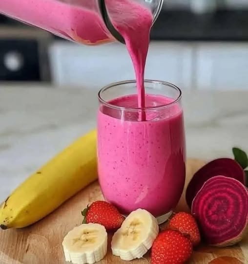 Beetroot, Banana and Strawberry Smoothie